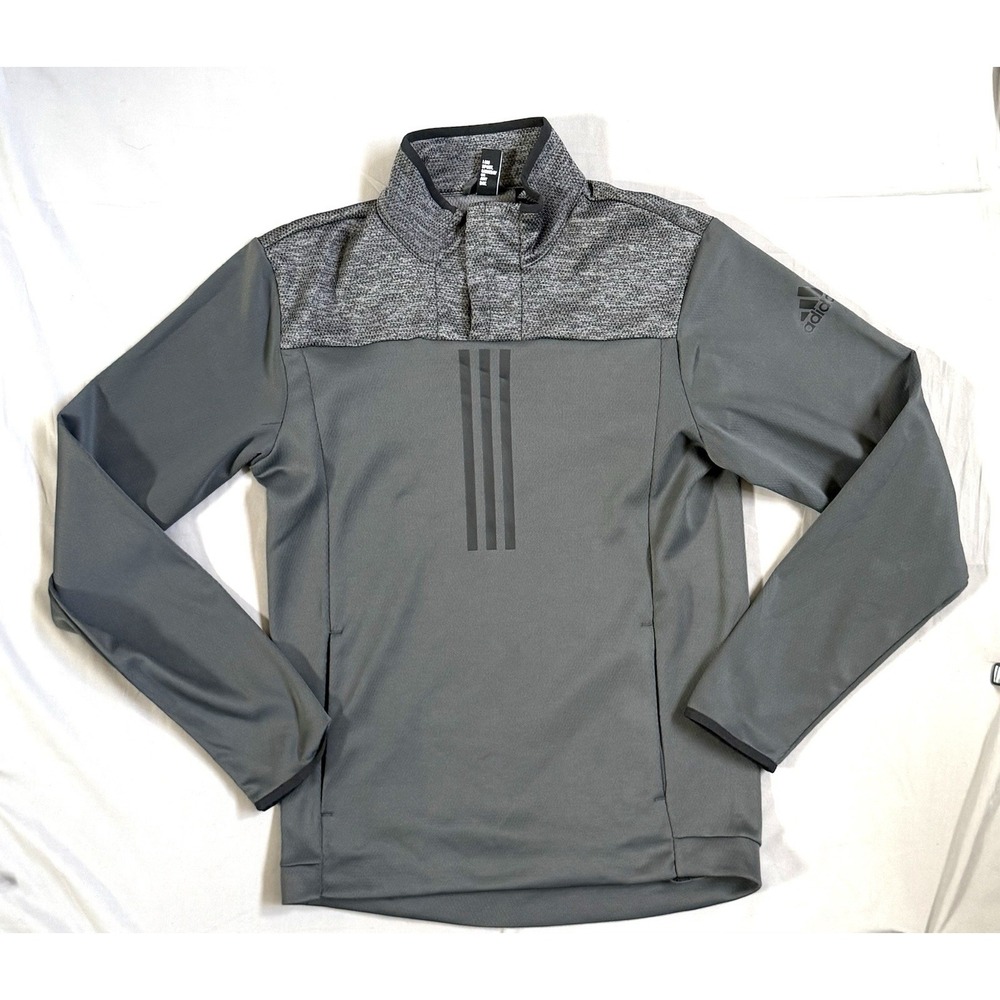 Adidas Grey‎ And Black 3/4 Zip Up Pullover Size Small